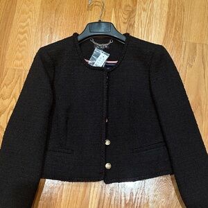 J. Crew Lady Jacket Blazer Wool Black 6 NWT